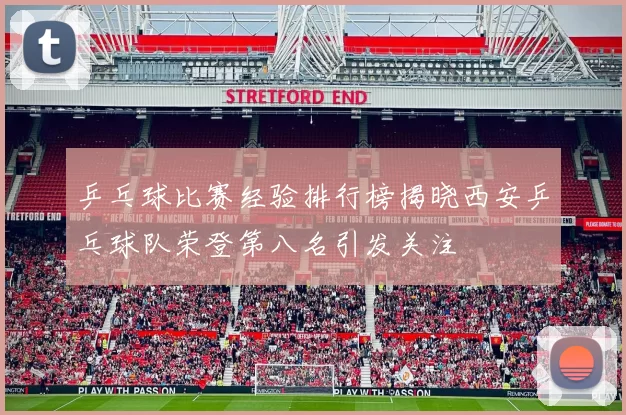 乒乓球比赛经验排行榜揭晓西安乒乓球队荣登第八名引发关注